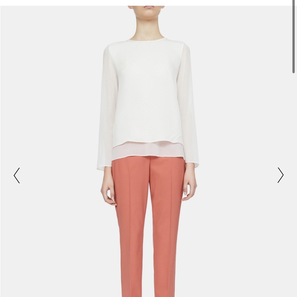 Theory Double Layer Silk Top
